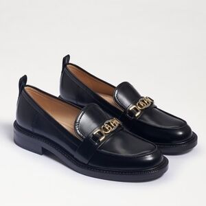 Sam Edelman Black Leather Loafers. See Measurements